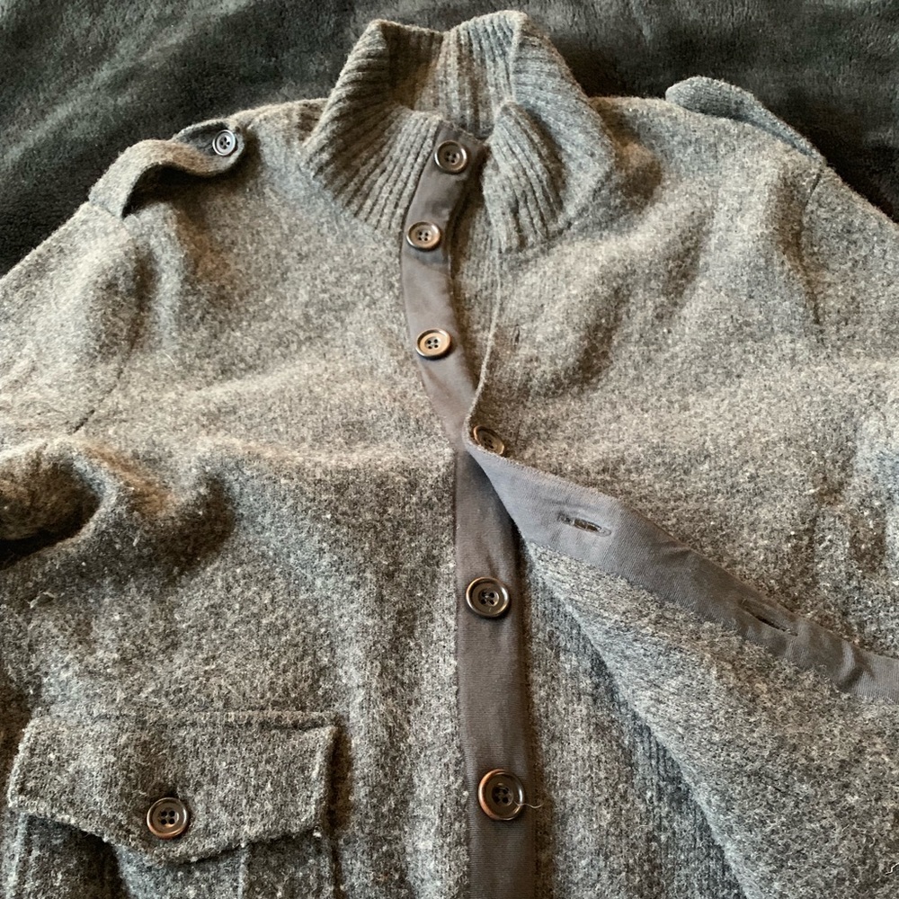 GAP 100% Wool Button Up Sweater